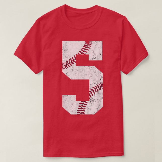 Baseball Kids 5:e födelsedag för pojkflicka 5 T Shirt (Design framsida)