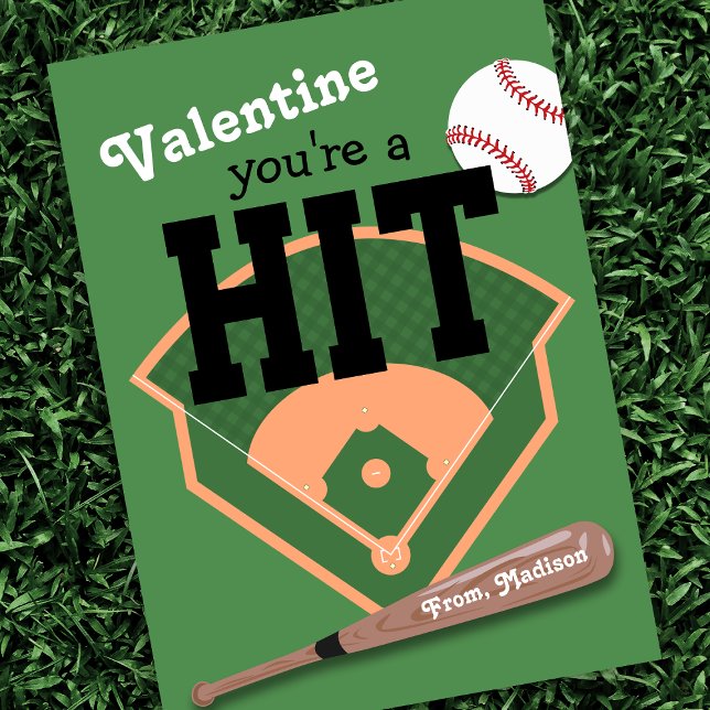 Baseball Kids Classroom Valentine Julkort (Skapare uppladdad)
