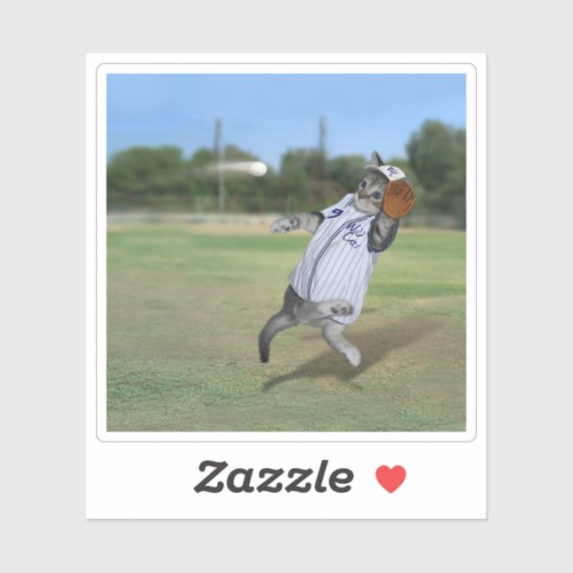 Baseball Kitten Wildcat Klistermärken (Ark)