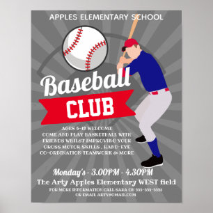 baseball Klubb-turnering i skolsport Poster