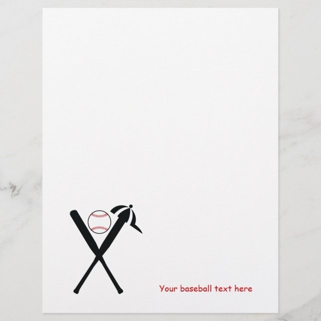 Baseball korsade fladdermöss och lock, svart, röd  (Framsida)