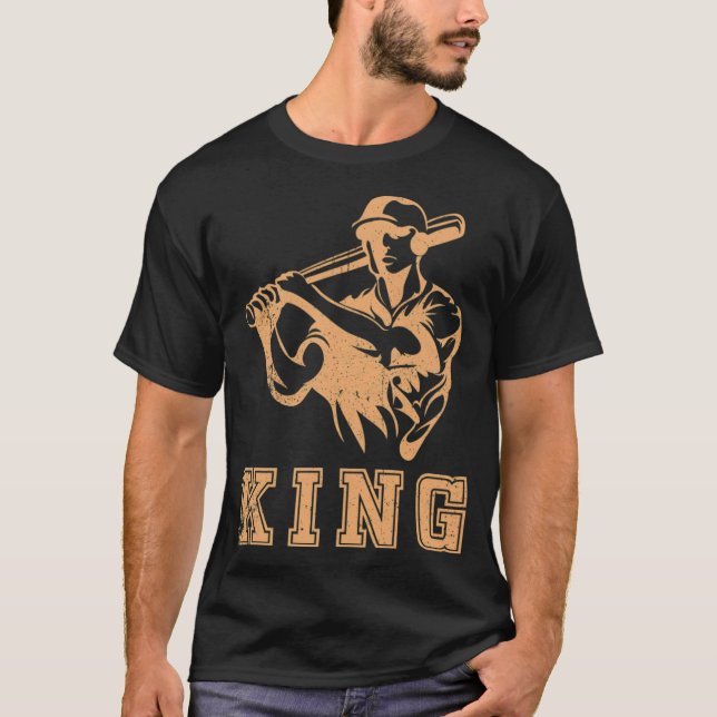 Baseball Kung och Baseball baseball-baseboll T Shirt (Framsida)