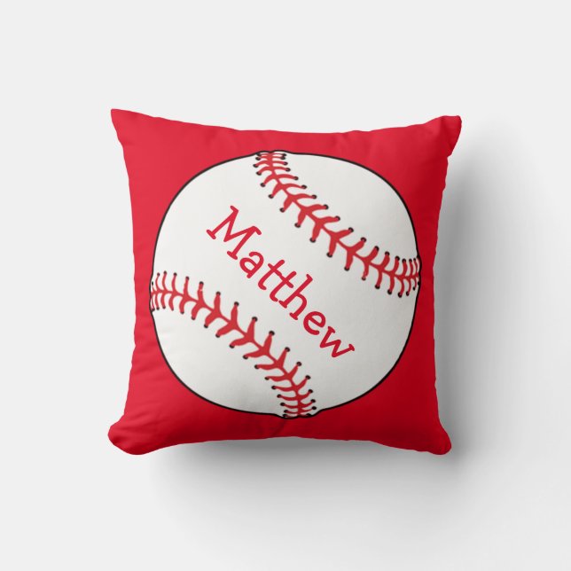 Baseball kvadrerar dekorativ kudde (Framsida)