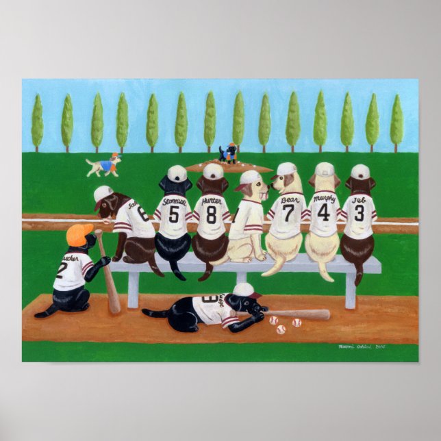 Baseball Labradors Poster (Framsidan)