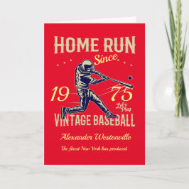 Baseball lägg till ditt namn - årsmandat Röd födel Kort