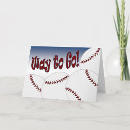 Baseball - långt att gå! Gratulerart! Fantastisk! Kort