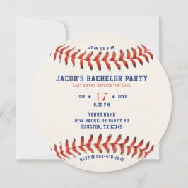 Baseball Last Swing Before the Ring Bachelor Party Inbjudningar