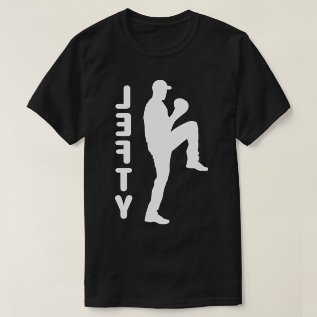 Baseball Lefty Lämnat Handed Pitcher Funny Basebal T Shirt (Design framsida)