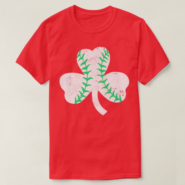 Baseball Leprechaun Shamrock St patricks day Manar T Shirt (Design framsida)
