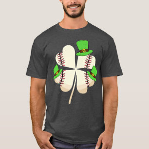 Baseball Leprechaun Shamrock St patricks day Manar T Shirt