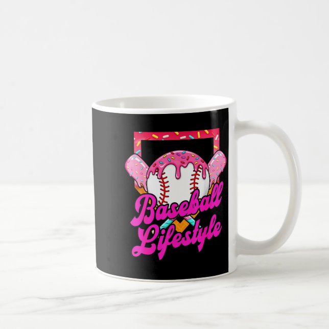 Baseball Life Lifestyle Home Plate Ice Cream Drip  Kaffemugg (Höger)