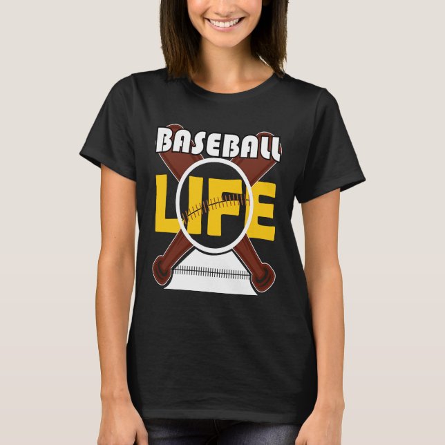 Baseball Life Sport Fläkt Baseball 3 T Shirt (Framsida)