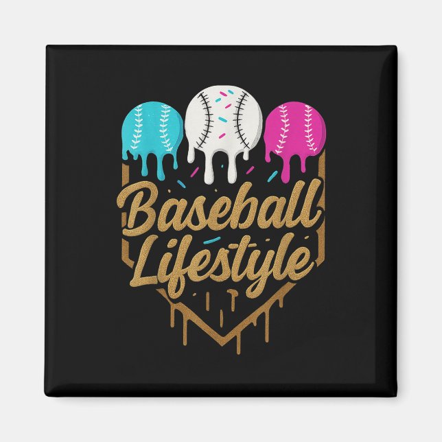 Baseball Lifestyle 101 Apparel Youth Baseball Drip Magnet (Framsidan)