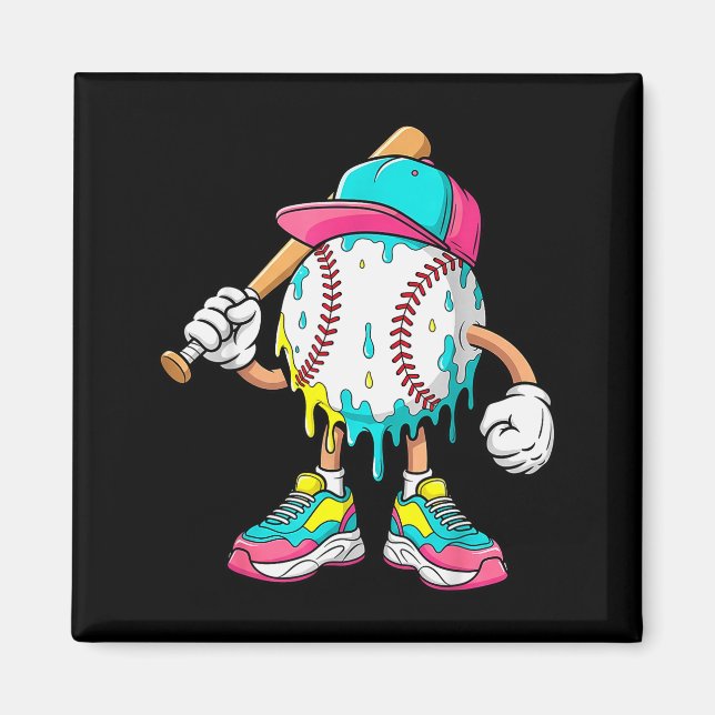 Baseball Lifestyle 101 Apparel Youth Baseball Drip Magnet (Framsidan)