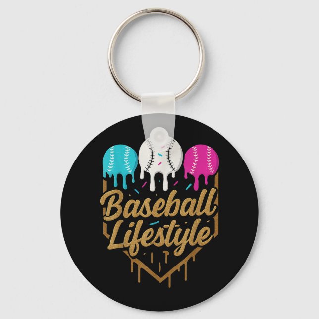 Baseball Lifestyle 101 Apparel Youth Baseball Drip Nyckelring (Framsida)