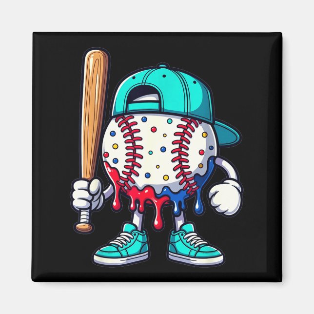 Baseball Lifestyle 101 Apparel Youth Drip Baseball Magnet (Framsidan)
