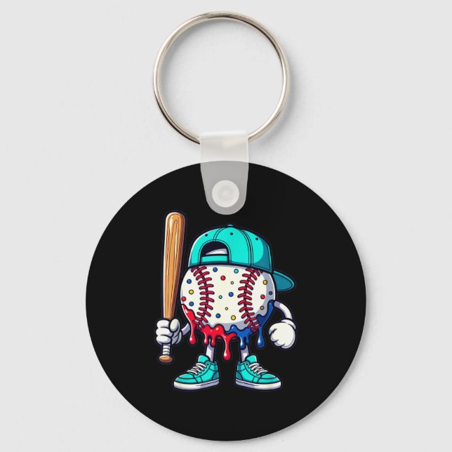 Baseball Lifestyle 101 Apparel Youth Drip Baseball Nyckelring (Framsida)