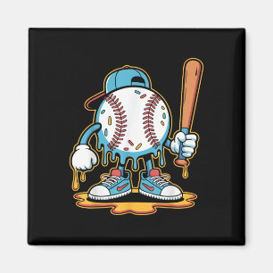 Baseball Lifestyle 101 Ungdomsbasket Drip Ice Magnet