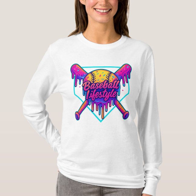 Baseball Lifestyle Apparat Youth Baseball Drip Ice T Shirt (Framsida)