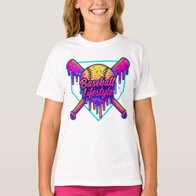 Baseball Lifestyle Apparat Youth Baseball Drip Ice T Shirt (Framsida)