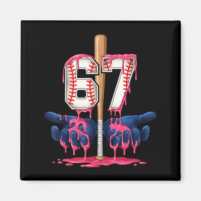 Baseball Lifestyle Shirt Youth Baseball Glove Drip Magnet (Framsidan)