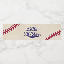 Baseball "Little All Star"-Vattenflaska etiketter