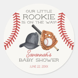 Baseball Little Rookie Home Springa Baby Shower Runt Klistermärke