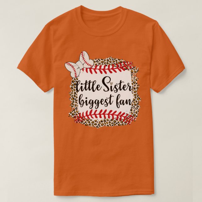 Baseball Little Sister Biggest Fläkt för Baseball  T Shirt (Design framsida)