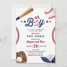 Baseball Little Slugger på babyskor Inbjudningar