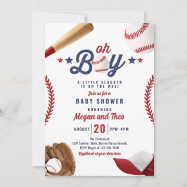 Baseball Little Slugger på babyskor Inbjudningar