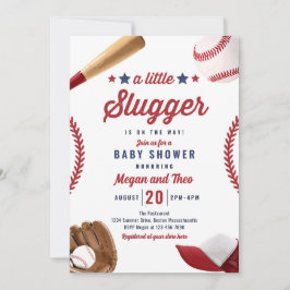 Baseball Little Slugger på babyskor Inbjudningar