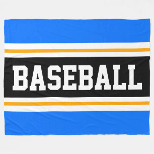 BASEBALL Ljusblå Orange Svart Atletisk Randig Fleecefilt