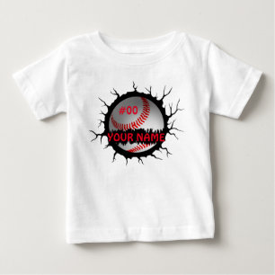 Baseball-Logotyp, eget baskiska namn, Baseball-gåv T Shirt