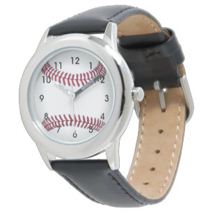 Baseball lurar rostfritt stålklockan armbandsur