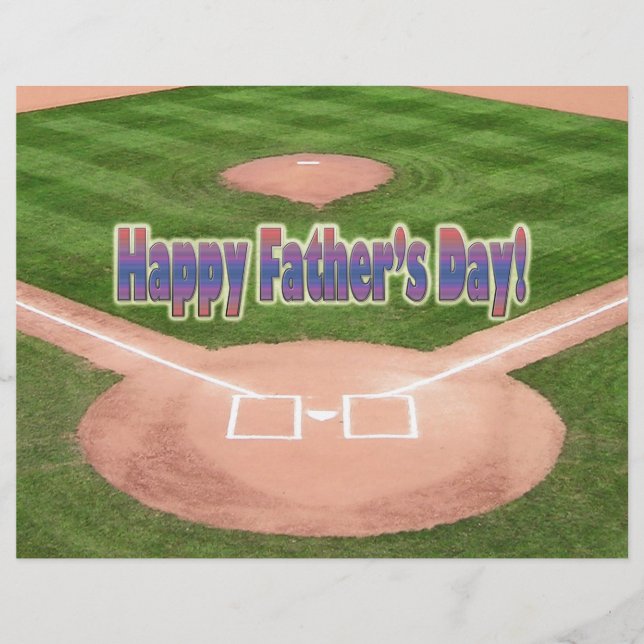 Baseball lycklig Fars dag (Framsida)