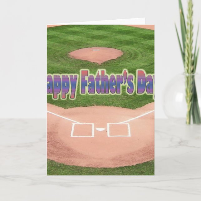 Baseball lycklig Fars dag Kort (Framsida)