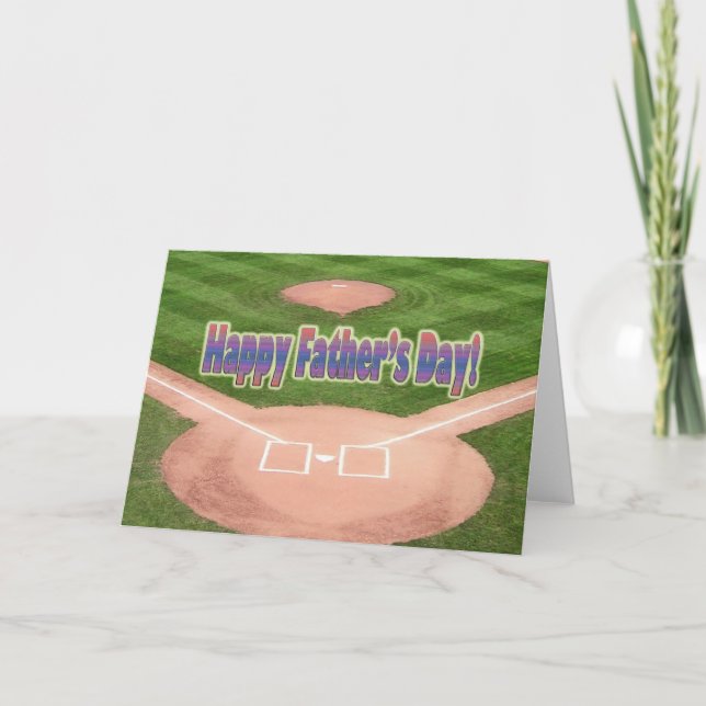 Baseball lycklig Fars dag Kort (Framsida)