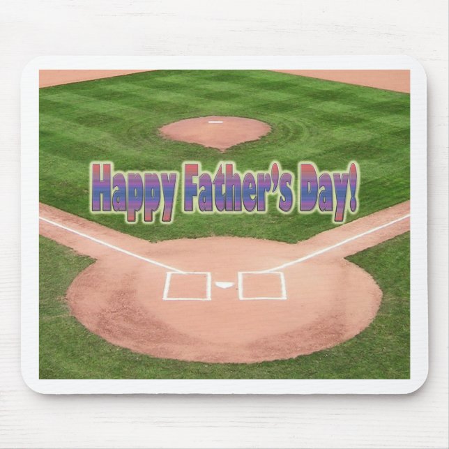 Baseball lycklig Fars dag Musmatta (Framsidan)