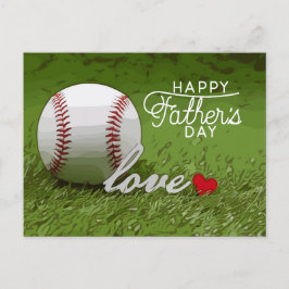 Baseball Lycklig Fars dag om grönt med kärlek Vykort