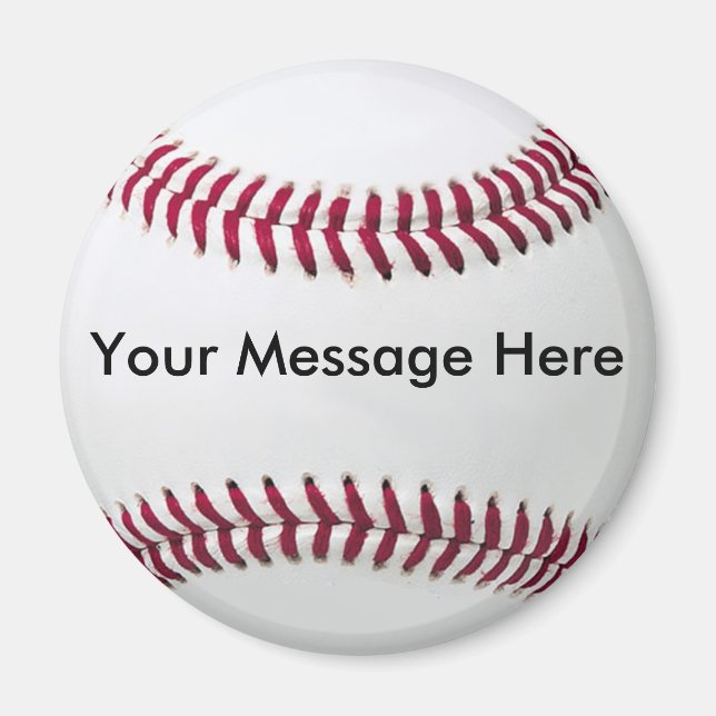 Baseball Magnet med meddelande (Framsidan)