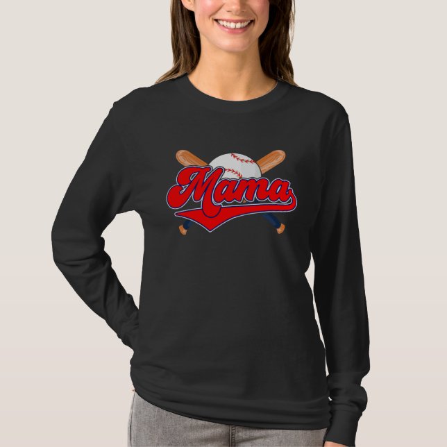Baseball Mama Grandma Softball Mother s Day Mom Mo T Shirt (Framsida)