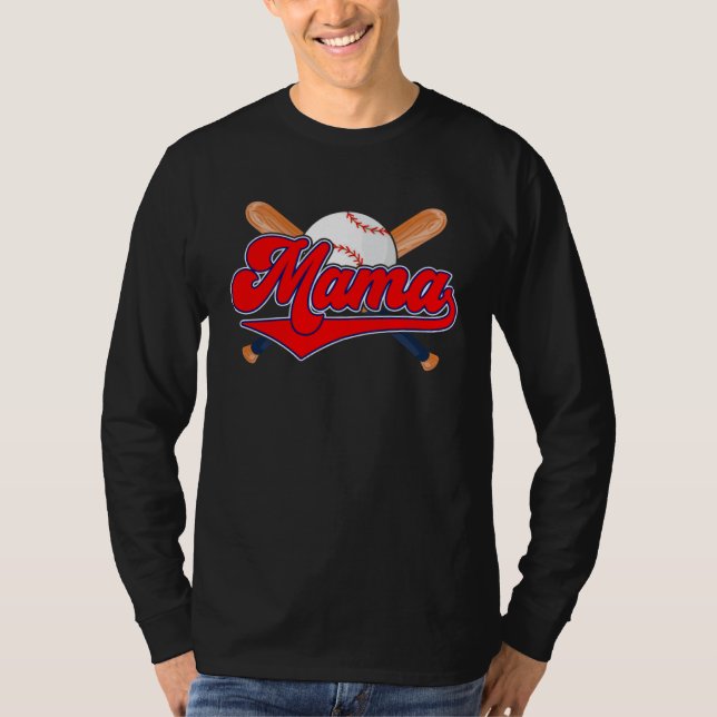 Baseball Mama Grandma Softball Mother s Day Mom Mo T Shirt (Framsida)