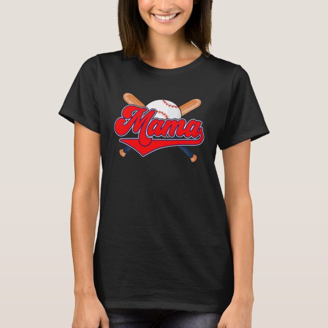 Baseball Mama Grandma Softball Mother s Day Mom Mo T Shirt (Framsida)