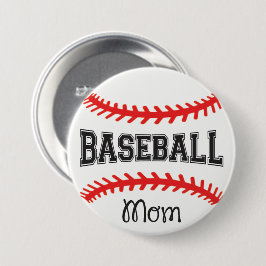 Baseball Mamma 3” Rund Knapp