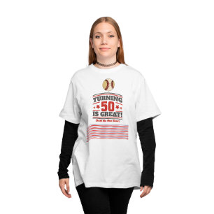 Baseball mamma 50:e födelsedagen   t shirt
