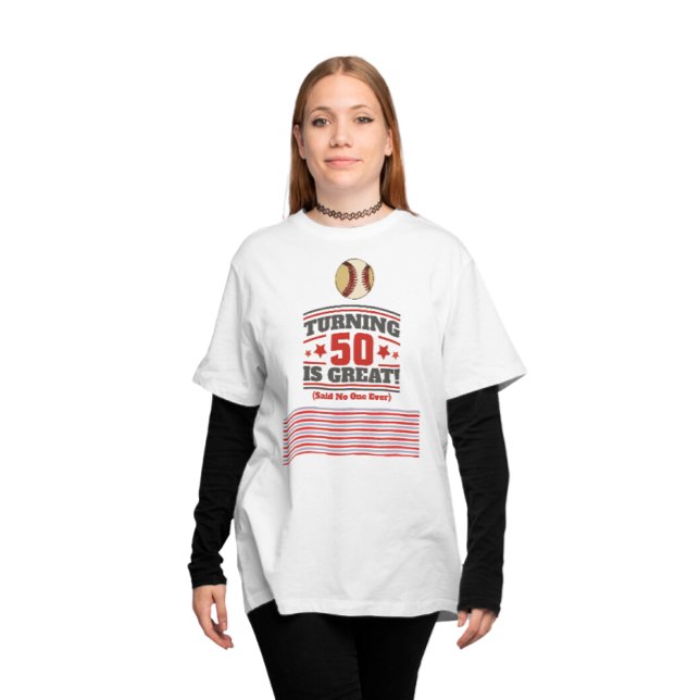 Baseball mamma 50:e födelsedagen t shirt (Skapare uppladdad)
