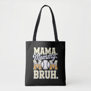 Baseball Mamma Bruh Funny Ice Cream Drivdesign Tygkasse