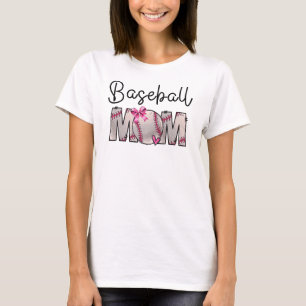 Baseball Mamma, Coquette Bow Baseball Mamma T Shirt