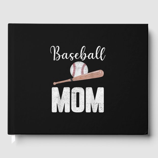 Baseball Mamma Cute Baseball Gift Gästböcker (Framsida)
