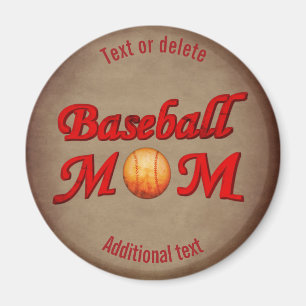 Baseball Mamma Cute Personlig Magnet